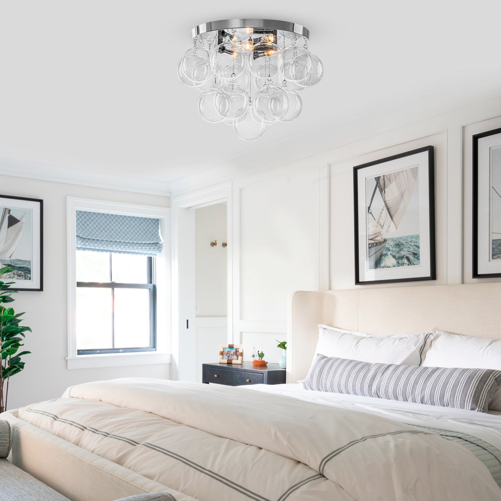 Bedroom flush mount ceiling light