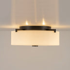2-Light Modern Flush Mount Ceiling Light Clear Glass Shade Kitchen
