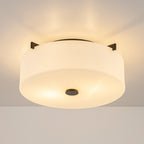 2-Light Modern Flush Mount Ceiling Light Clear Glass Shade Kitchen