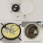 2-Light Modern Flush Mount Ceiling Light Clear Glass Shade Kitchen