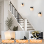 1-Light Bathroom Vanity Light Cylindrical Frosted White Glass Shade Hallway