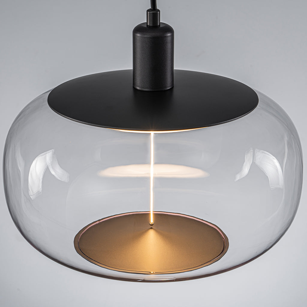10-Watt 1-Light Modern Dimmable Integrated LED Pendant Light with Drum Shade for Kitchen Island