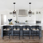 10-Watt 1-Light Modern Dimmable Integrated LED Pendant Light with Drum Shade for Kitchen Island