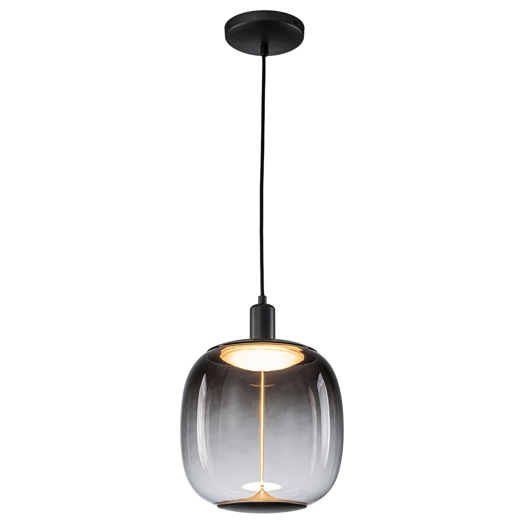 10-Watt 1-Light Modern Dimmable Integrated LED Pendant Light with Drum Shade for Kitchen Island