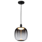 10-Watt 1-Light Modern Dimmable Integrated LED Pendant Light with Drum Shade for Kitchen Island