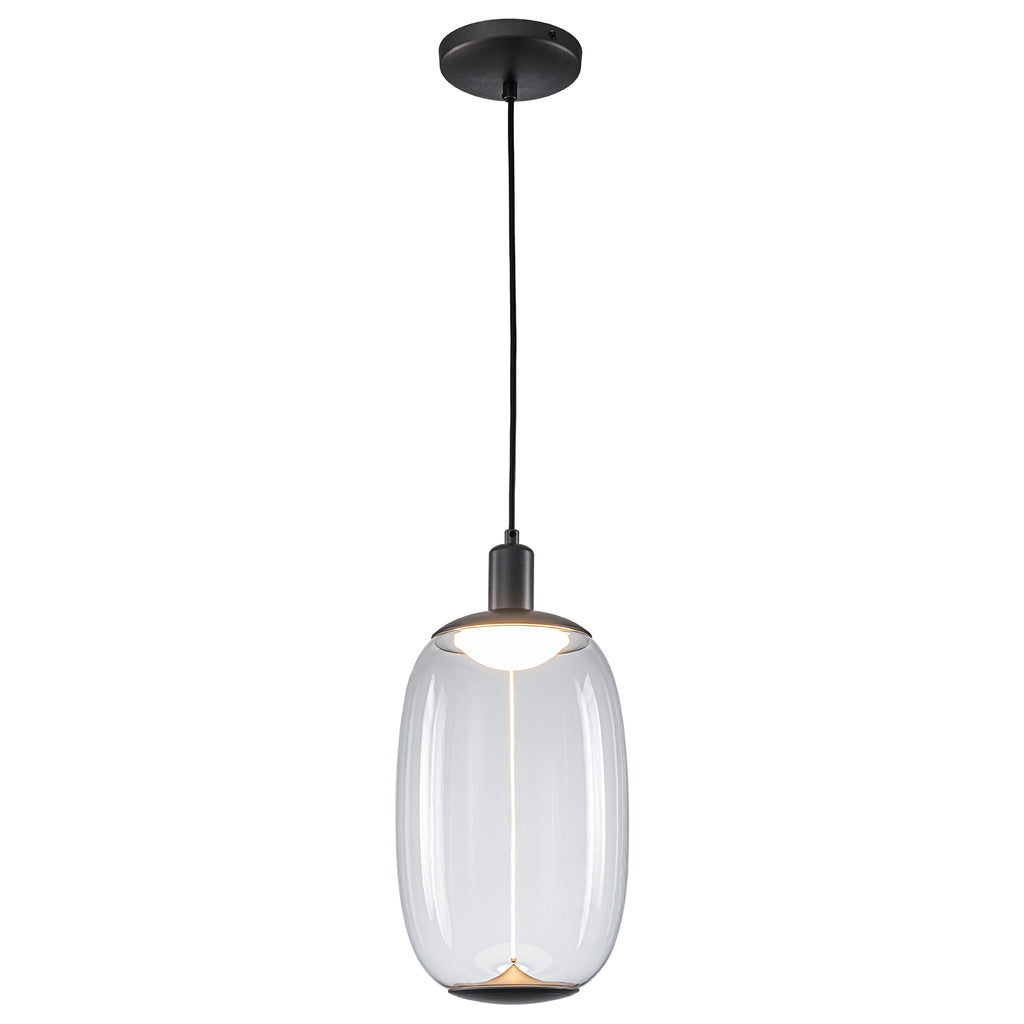 10-Watt 1-Light Modern Dimmable Integrated LED Pendant Light with Drum Shade for Kitchen Island