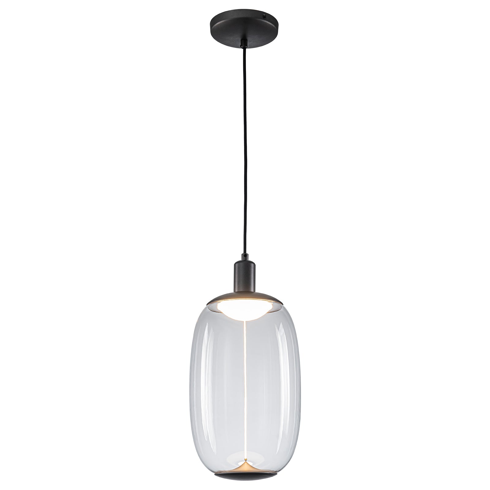 10-Watt 1-Light Modern Dimmable Integrated LED Pendant Light with Drum Shade for Kitchen Island