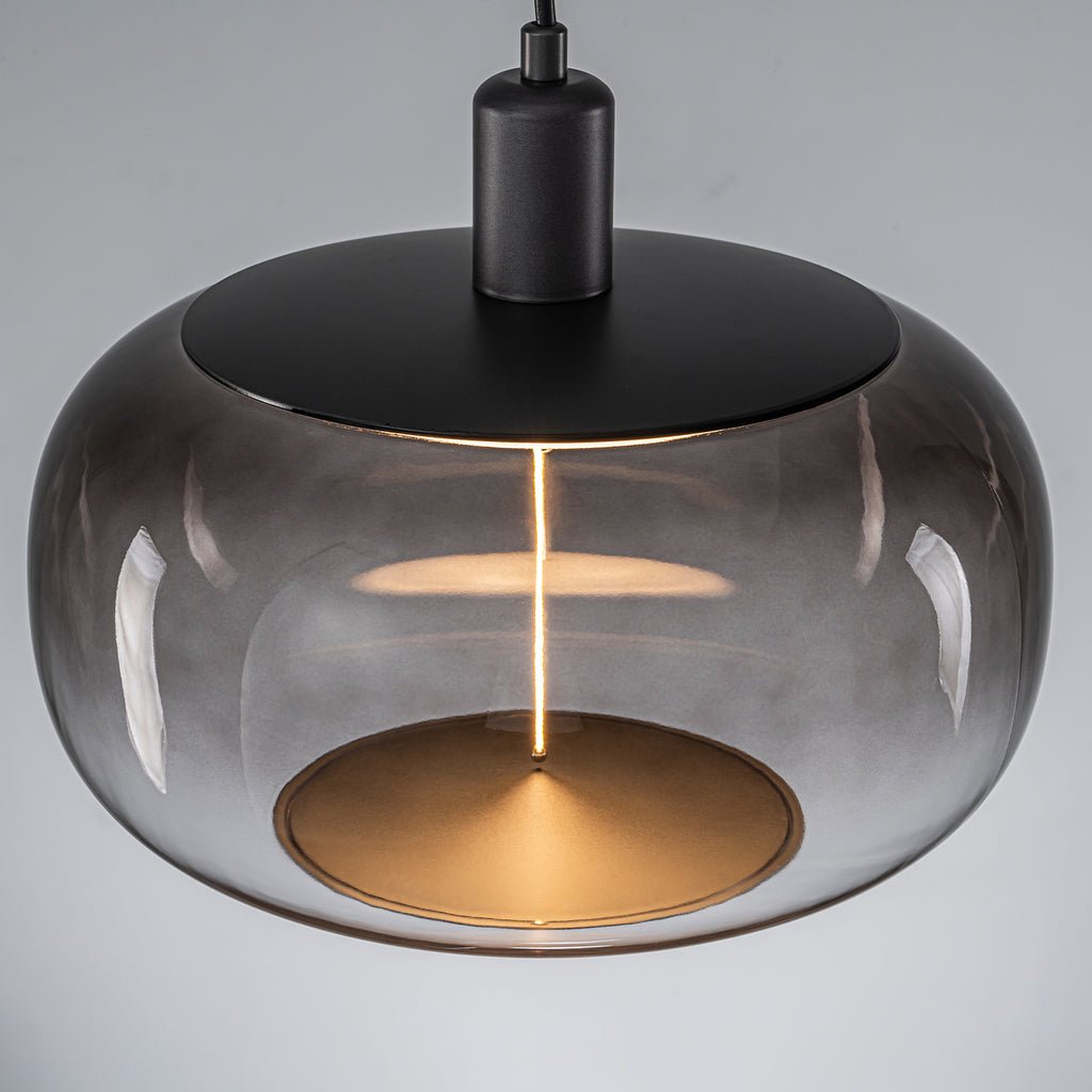 10-Watt 1-Light Modern Dimmable Integrated LED Pendant Light with Drum Shade for Kitchen Island