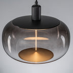 10-Watt 1-Light Modern Dimmable Integrated LED Pendant Light with Drum Shade for Kitchen Island