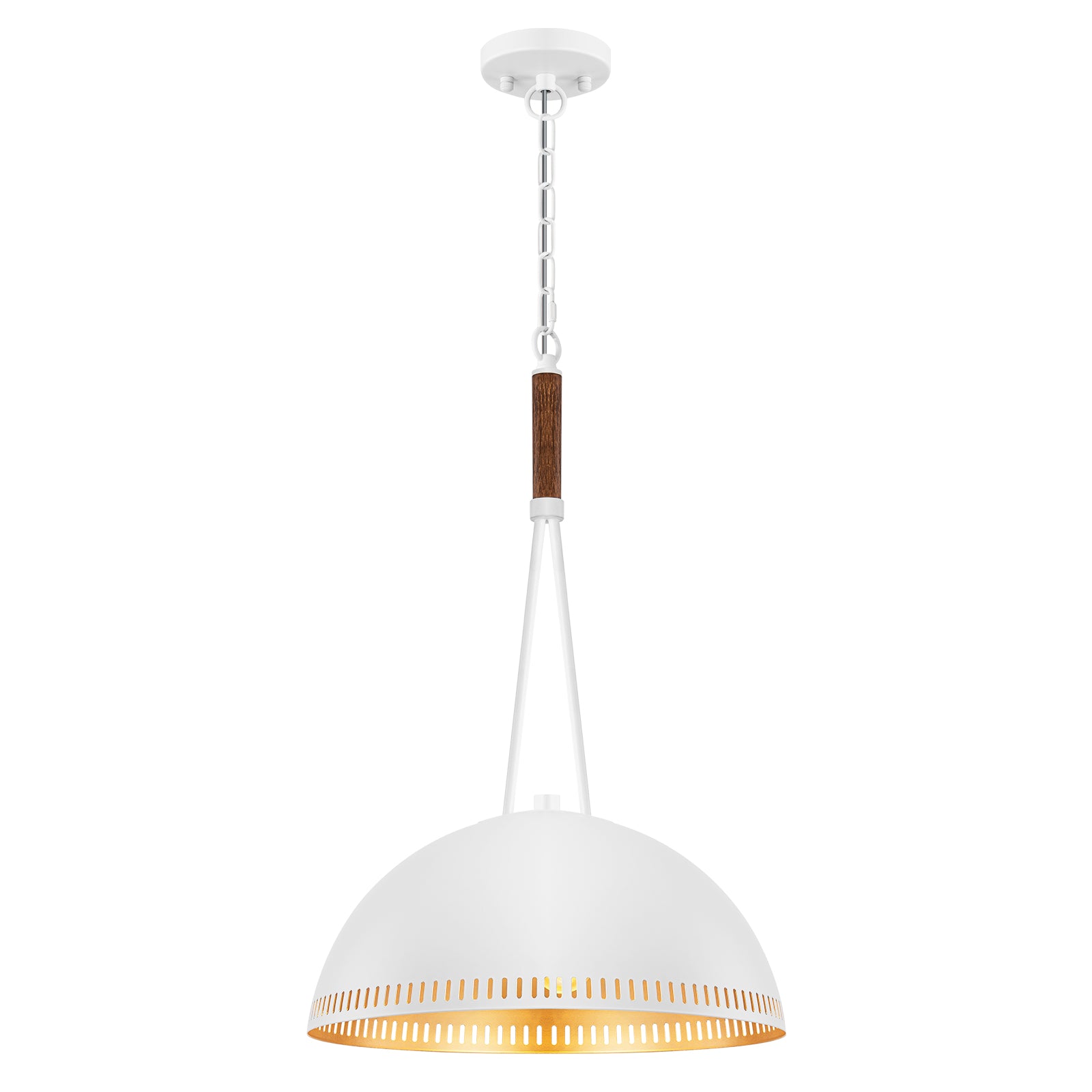 15.75 in. 3-Light Vintage Industrial Metal Dome Pendant Light Chandelier with Iron Shade for Kitchen, Dining