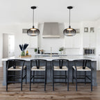 10-Watt 1-Light Modern Dimmable Integrated LED Pendant Light with Drum Shade for Kitchen Island