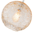 9.84 in. 1-Light Modern Chrome Island Pendant Light with Globe Glass Shade for Dining, Kitchen Island