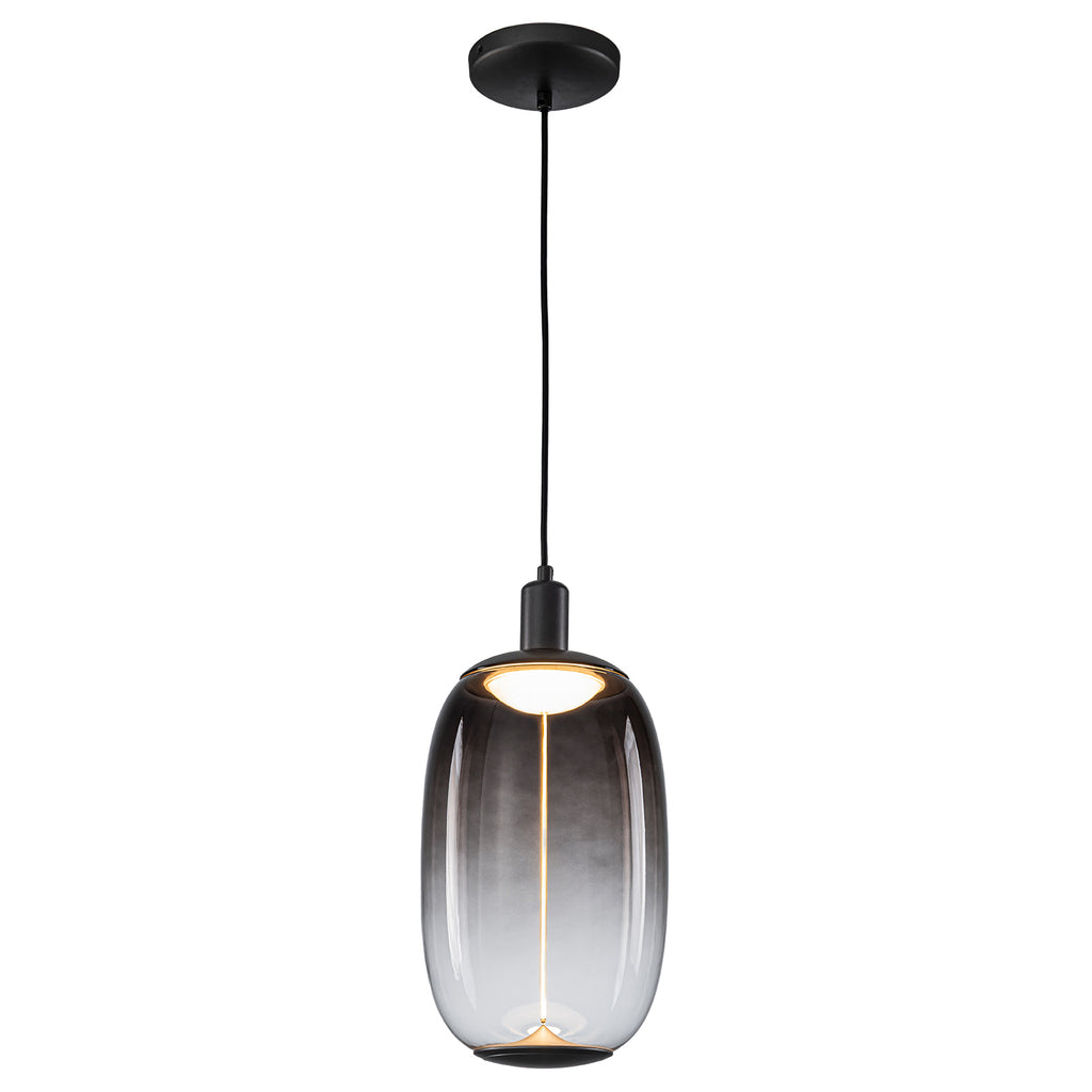 10-Watt 1-Light Modern Dimmable Integrated LED Pendant Light with Drum Shade for Kitchen Island