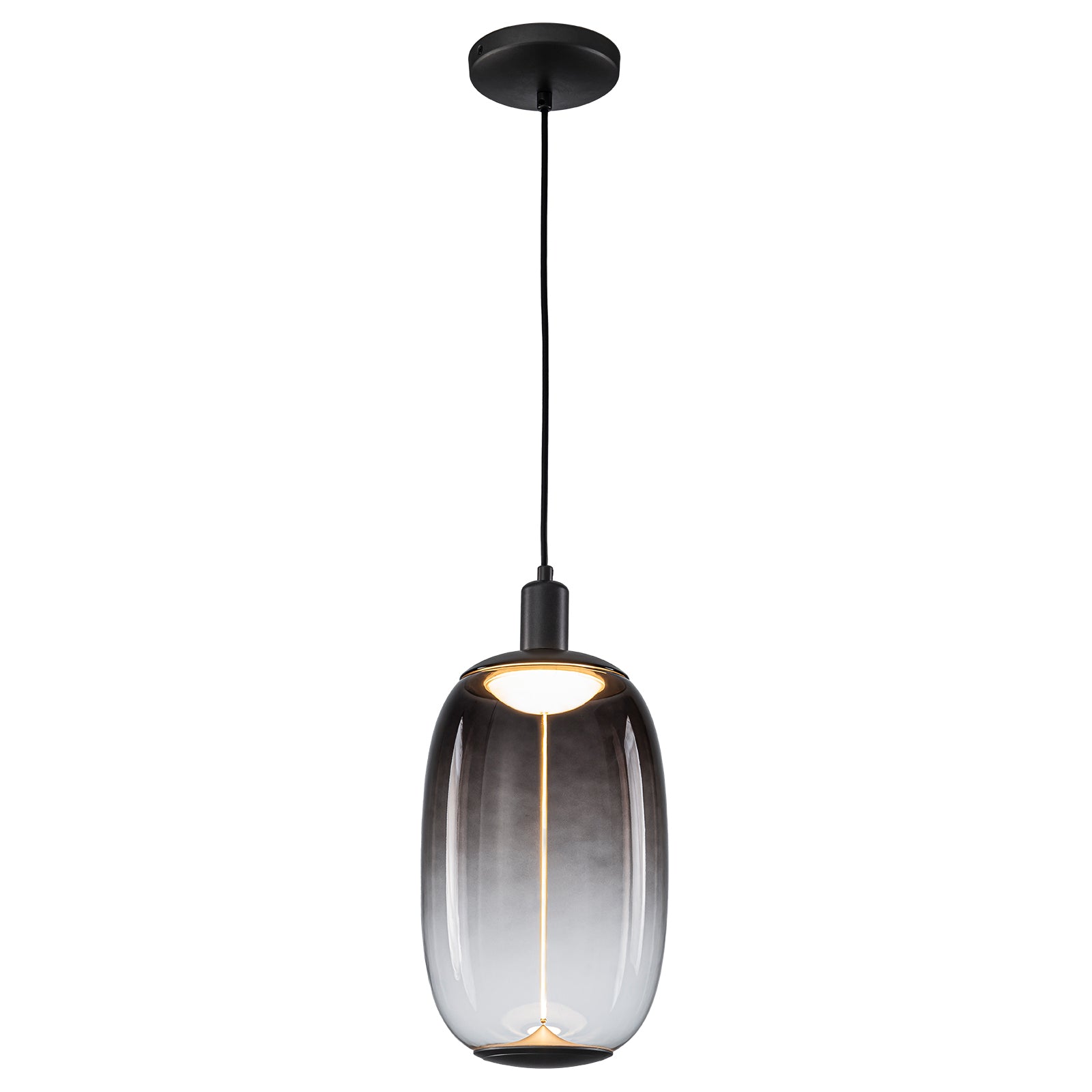 10-Watt 1-Light Modern Dimmable Integrated LED Pendant Light with Drum Shade for Kitchen Island