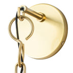 6 in. 1-Light Modern Brass Wall Sconce with Bell Frosted Glass Shade for Bedroom, Living Room, Hallway