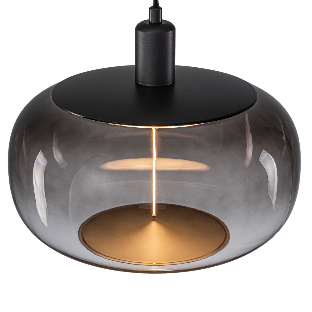 10-Watt 1-Light Modern Dimmable Integrated LED Pendant Light with Drum Shade for Kitchen Island