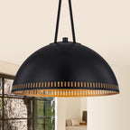 15.75 in. 3-Light Vintage Industrial Metal Dome Pendant Light Chandelier with Iron Shade for Kitchen, Dining
