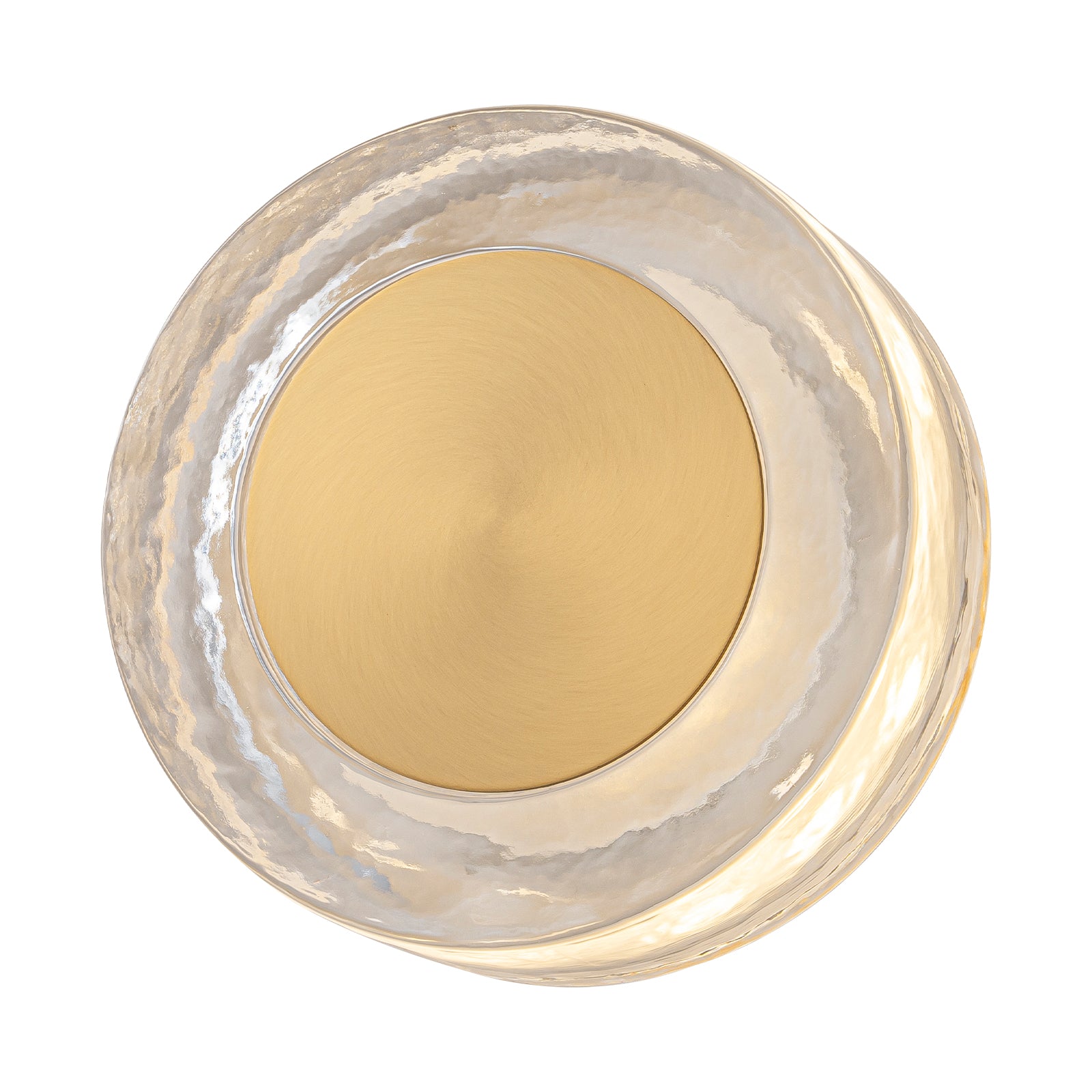 7.48 in. Modern Brass Round Dimmable Integrated LED Wall Sconce Clear Glass Bathroom Vanity Light
