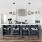 10-Watt 1-Light Modern Dimmable Integrated LED Pendant Light with Drum Shade for Kitchen Island
