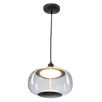 10-Watt 1-Light Modern Dimmable Integrated LED Pendant Light with Drum Shade for Kitchen Island