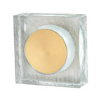 7.48 in. Modern Brass Square Dimmable Integrated LED Wall Sconce Clear Glass Bathroom Vanity Light