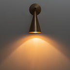 4.72 in. 1-Light Retro Bronze Wall Sconce Interior Vanity Light with Metal Cone Shade for Bathroom, Entryway