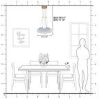 7-Light Modern Gold Sputnik Cluster LED Chandelier with Clear Globe Shades for Living Room
