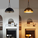 15.75 in. 3-Light Vintage Industrial Metal Dome Pendant Light Chandelier with Iron Shade for Kitchen, Dining