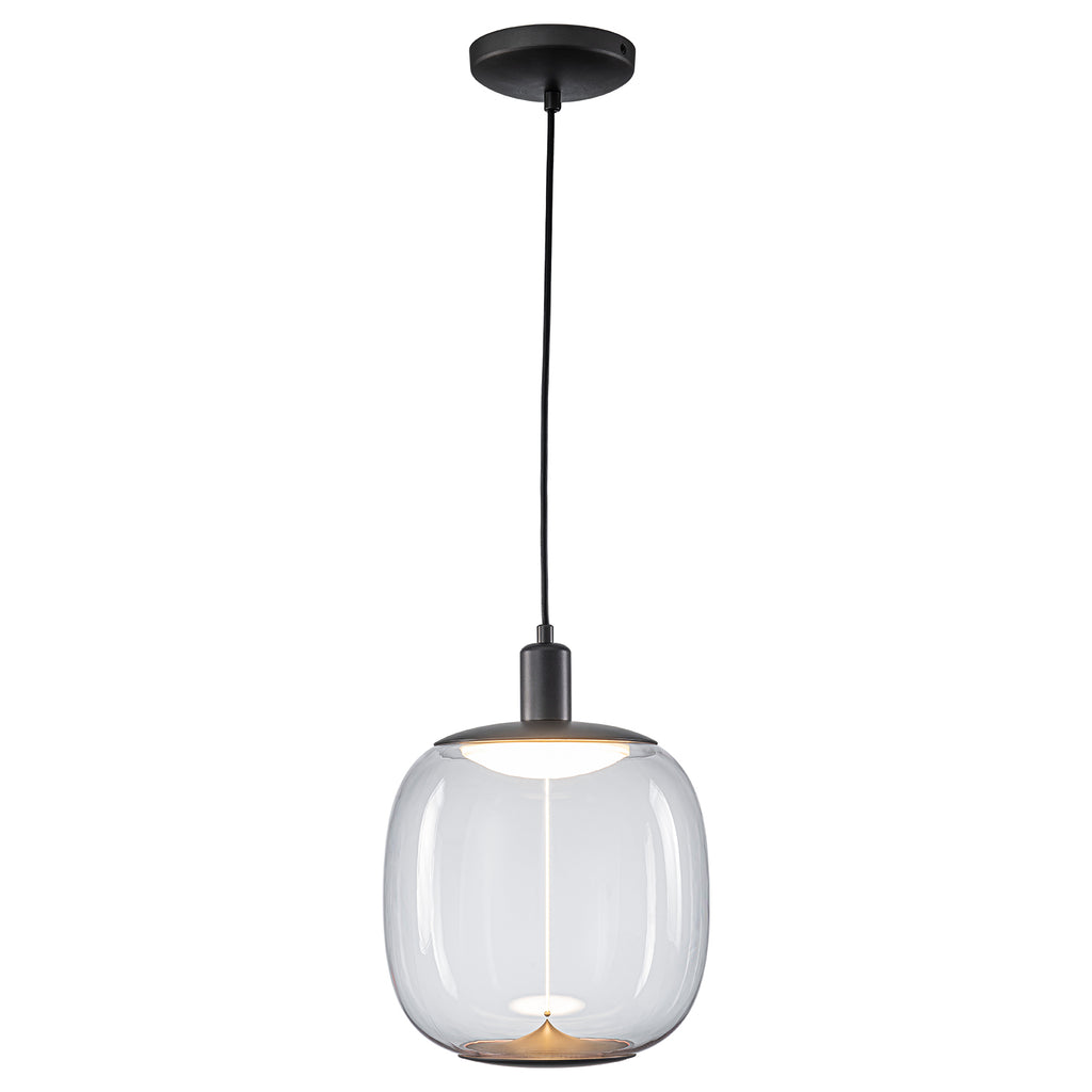 10-Watt 1-Light Modern Dimmable Integrated LED Pendant Light with Drum Shade for Kitchen Island