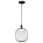 10-Watt 1-Light Modern Dimmable Integrated LED Pendant Light with Drum Shade for Kitchen Island