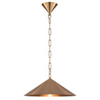 14.76 in. 60-Watt 1-Light Vintage Bronze Island Pendant Light with Cone Iron Shade for Kitchen, Dining Room