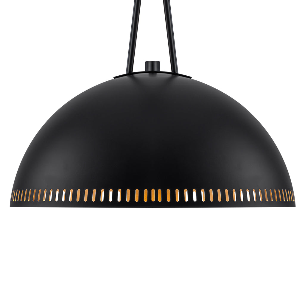 15.75 in. 3-Light Vintage Industrial Metal Dome Pendant Light Chandelier with Iron Shade for Kitchen, Dining