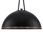 15.75 in. 3-Light Vintage Industrial Metal Dome Pendant Light Chandelier with Iron Shade for Kitchen, Dining