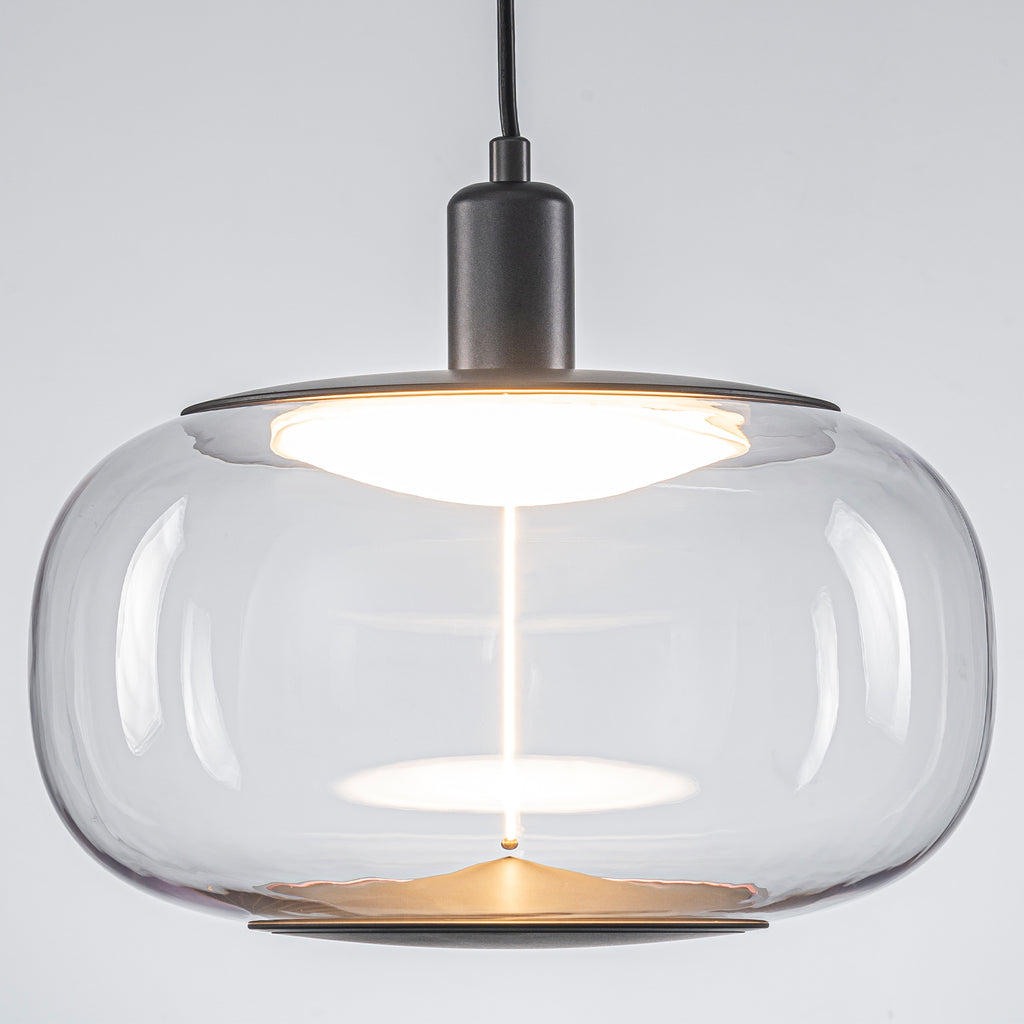 10-Watt 1-Light Modern Dimmable Integrated LED Pendant Light with Drum Shade for Kitchen Island