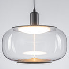 10-Watt 1-Light Modern Dimmable Integrated LED Pendant Light with Drum Shade for Kitchen Island