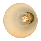 6 in. 1-Light Modern Brass Wall Sconce with Bell Frosted Glass Shade for Bedroom, Living Room, Hallway