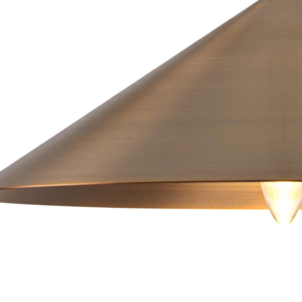 14.76 in. 60-Watt 1-Light Vintage Bronze Island Pendant Light with Cone Iron Shade for Kitchen, Dining Room