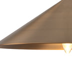14.76 in. 60-Watt 1-Light Vintage Bronze Island Pendant Light with Cone Iron Shade for Kitchen, Dining Room