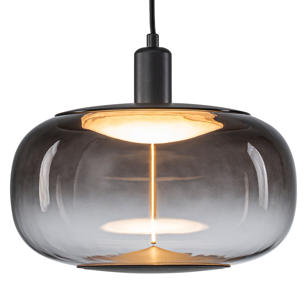 10-Watt 1-Light Modern Dimmable Integrated LED Pendant Light with Drum Shade for Kitchen Island