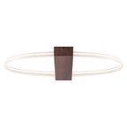 31.5 in. 1-Light Modern Brown Oval Integrated LED Flush Mount Ceiling Light Dimmable Ceiling Light