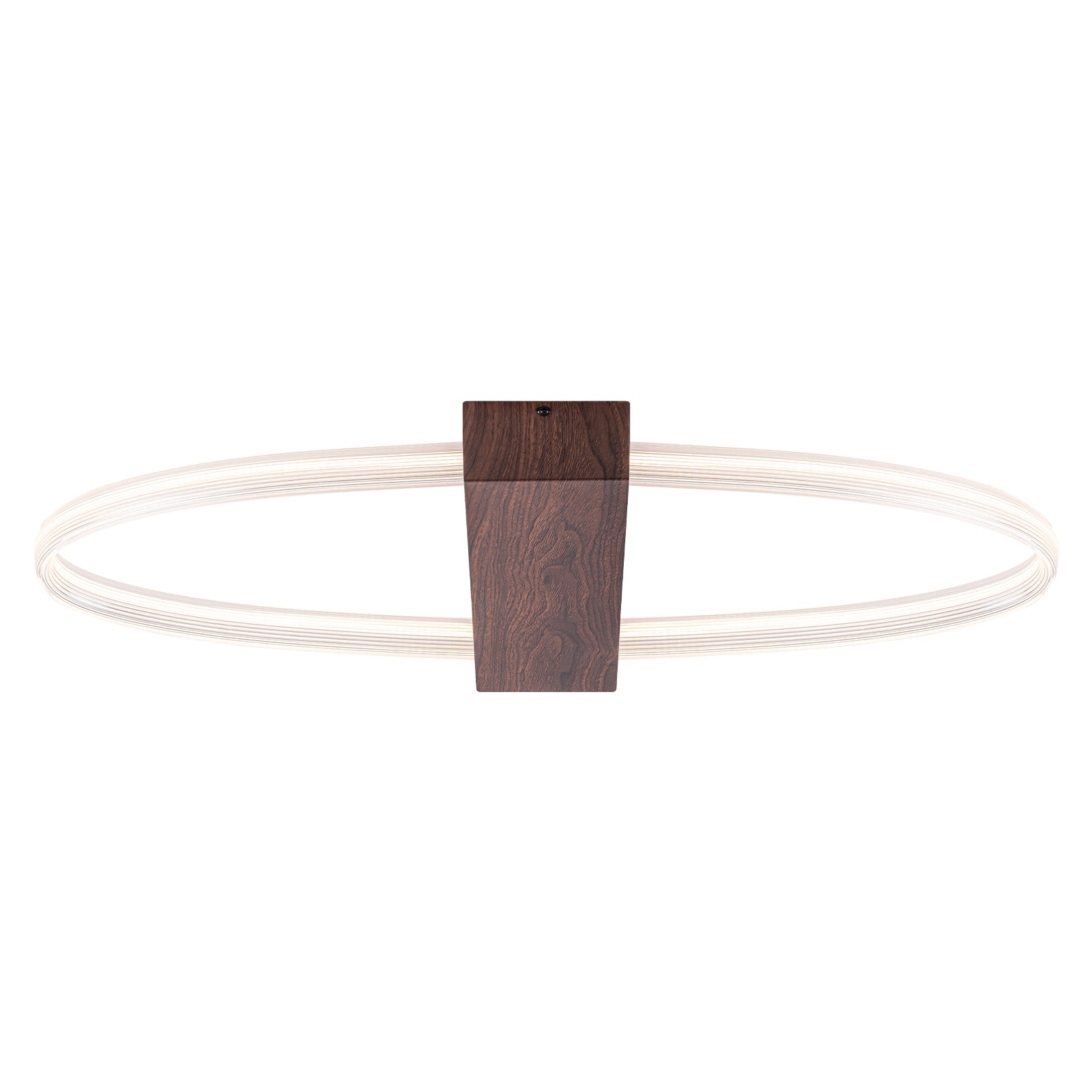 31.5 in. 1-Light Modern Brown Oval Integrated LED Flush Mount Ceiling Light Dimmable Ceiling Light