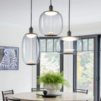 10-Watt 1-Light Modern Dimmable Integrated LED Pendant Light with Drum Shade for Kitchen Island