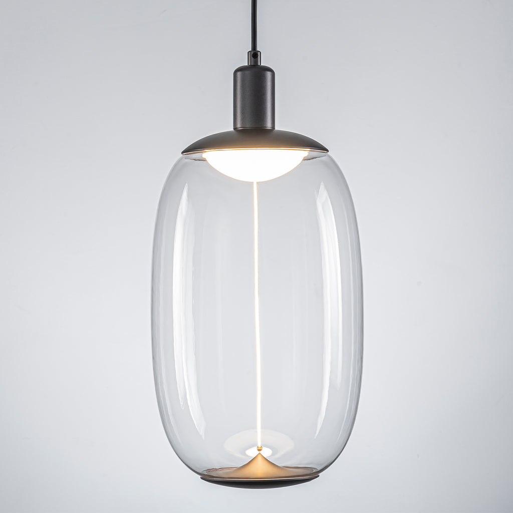 10-Watt 1-Light Modern Dimmable Integrated LED Pendant Light with Drum Shade for Kitchen Island