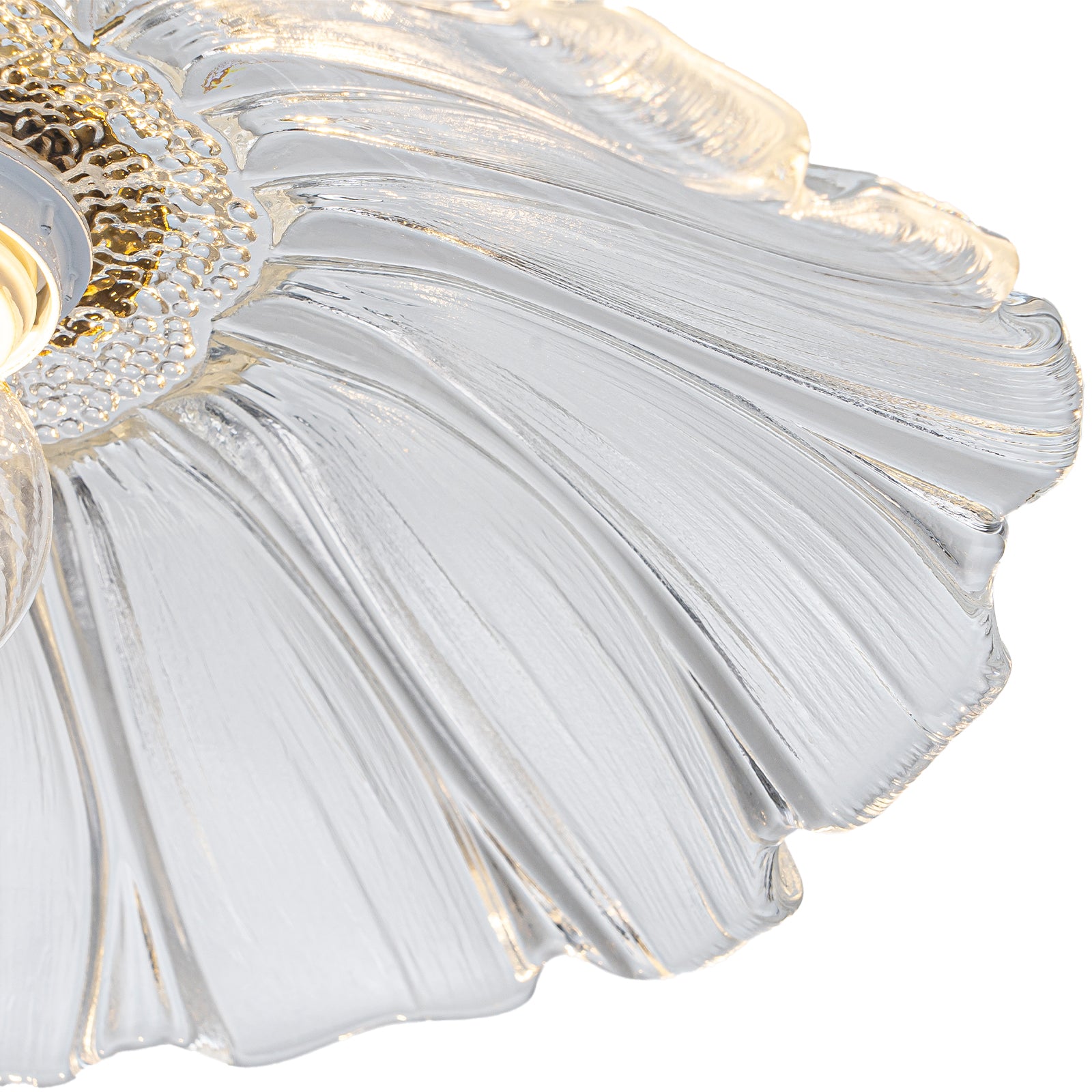 11.02 in. 1-Light Modern Pink Hanging Pendant Light with Flower Shaped Glass Shade for Bedroom, Kitchen Island