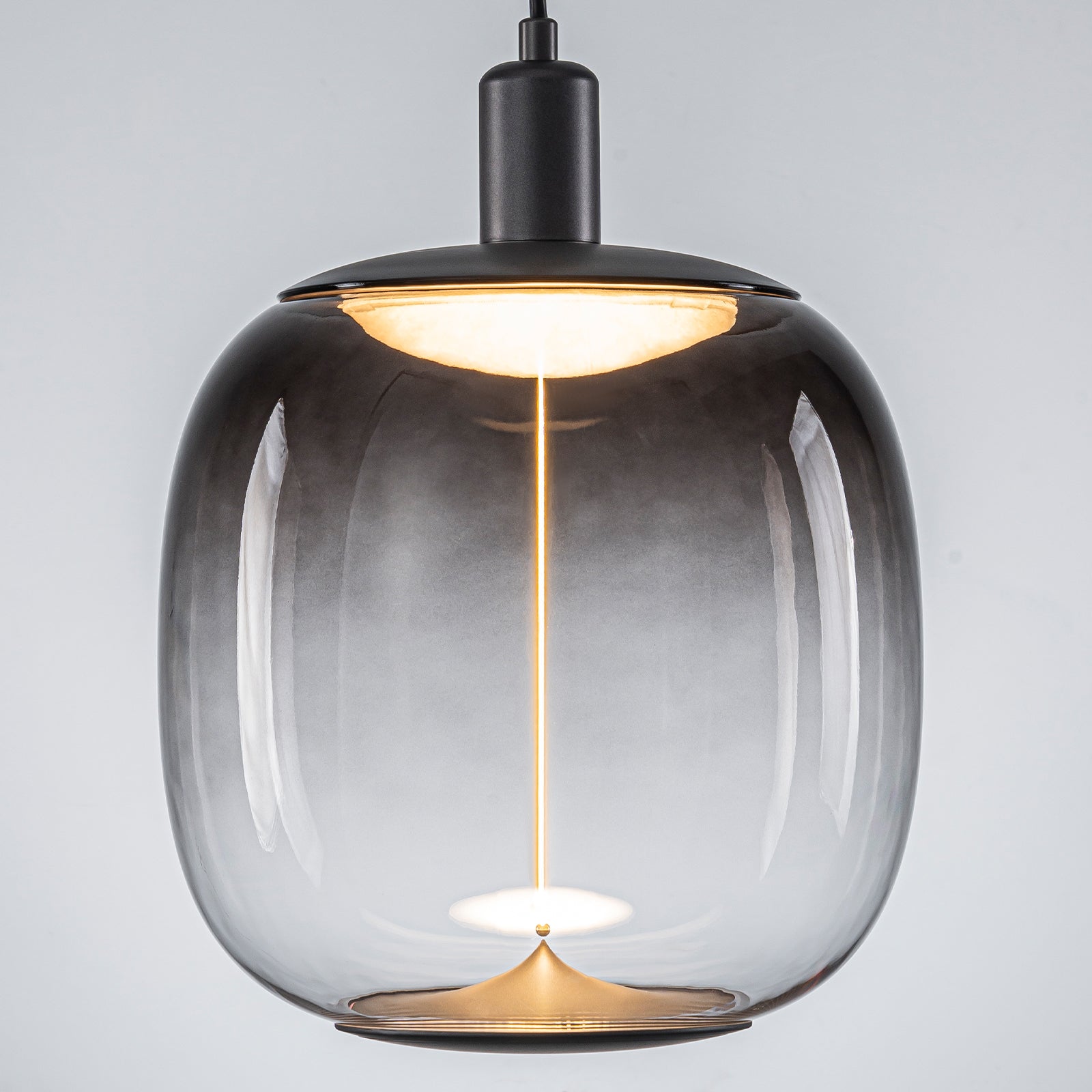 10-Watt 1-Light Modern Dimmable Integrated LED Pendant Light with Drum Shade for Kitchen Island