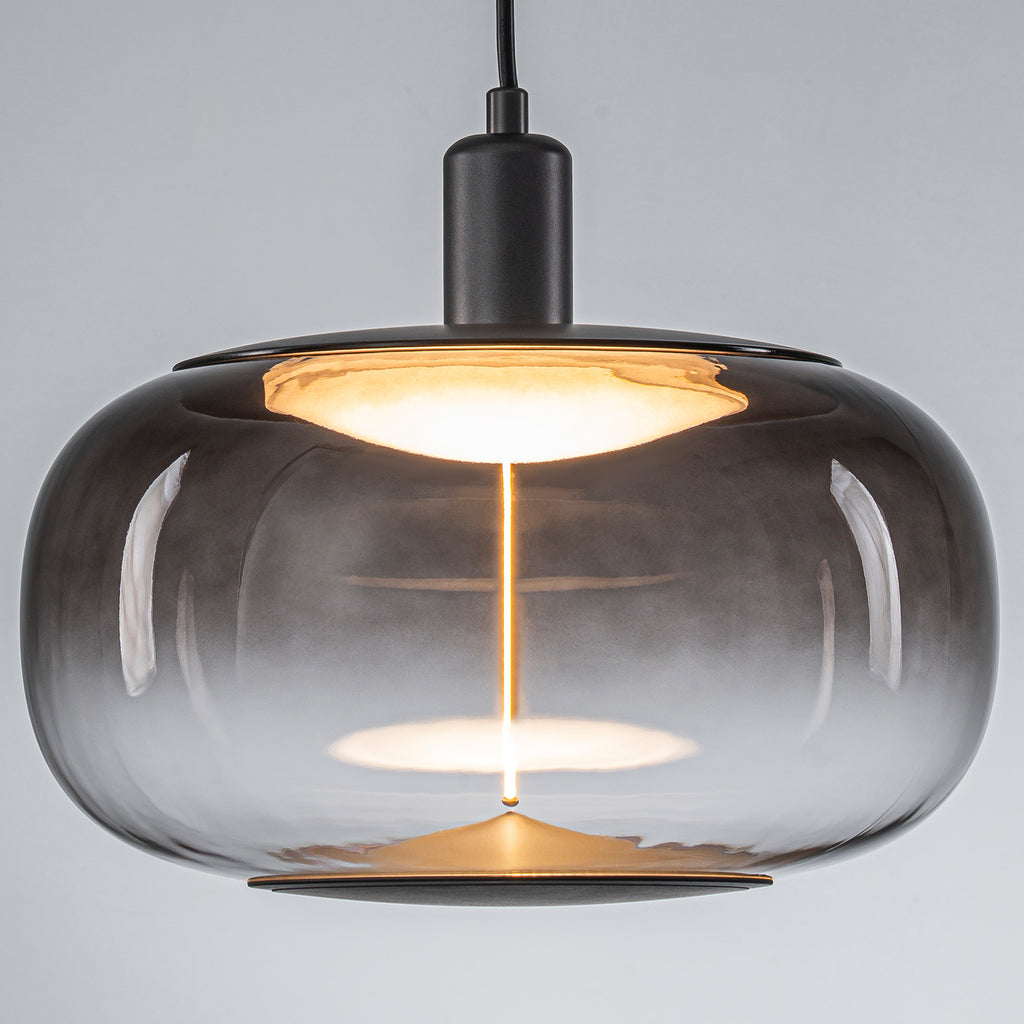 10-Watt 1-Light Modern Dimmable Integrated LED Pendant Light with Drum Shade for Kitchen Island