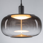 10-Watt 1-Light Modern Dimmable Integrated LED Pendant Light with Drum Shade for Kitchen Island