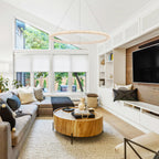 1-Light Modern Gold Metal Ring Crystal Integrated LED Pendant Light Dimmable Chandelier for Dining Room