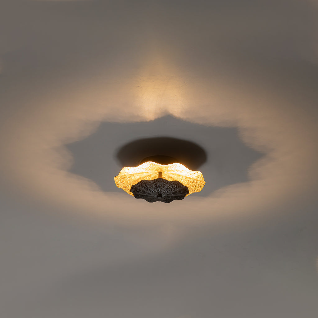 11.41 in. 13-Watt Matte Black and Gold Foil Round Dimmable Integrated LED Wall Sconce for Corridor