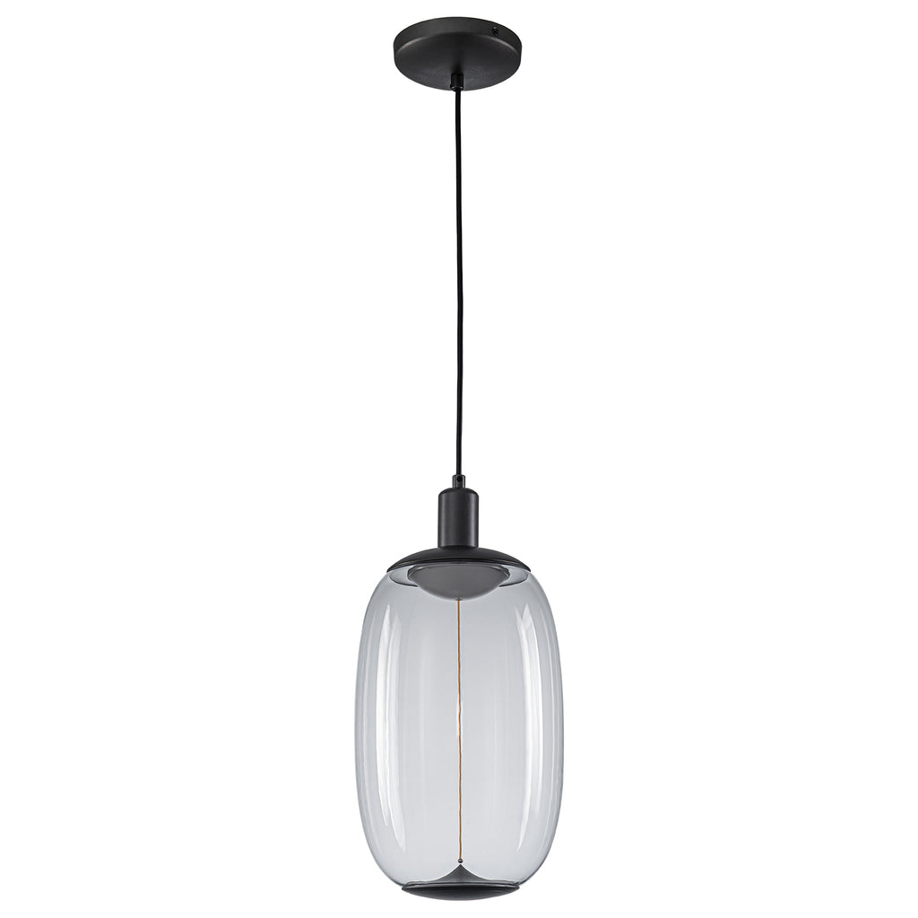 10-Watt 1-Light Modern Dimmable Integrated LED Pendant Light with Drum Shade for Kitchen Island